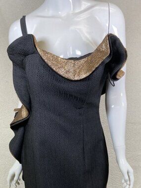 Nina Raynor Women's Draped Formal Black Evening Dress Gown Mother of the Bride